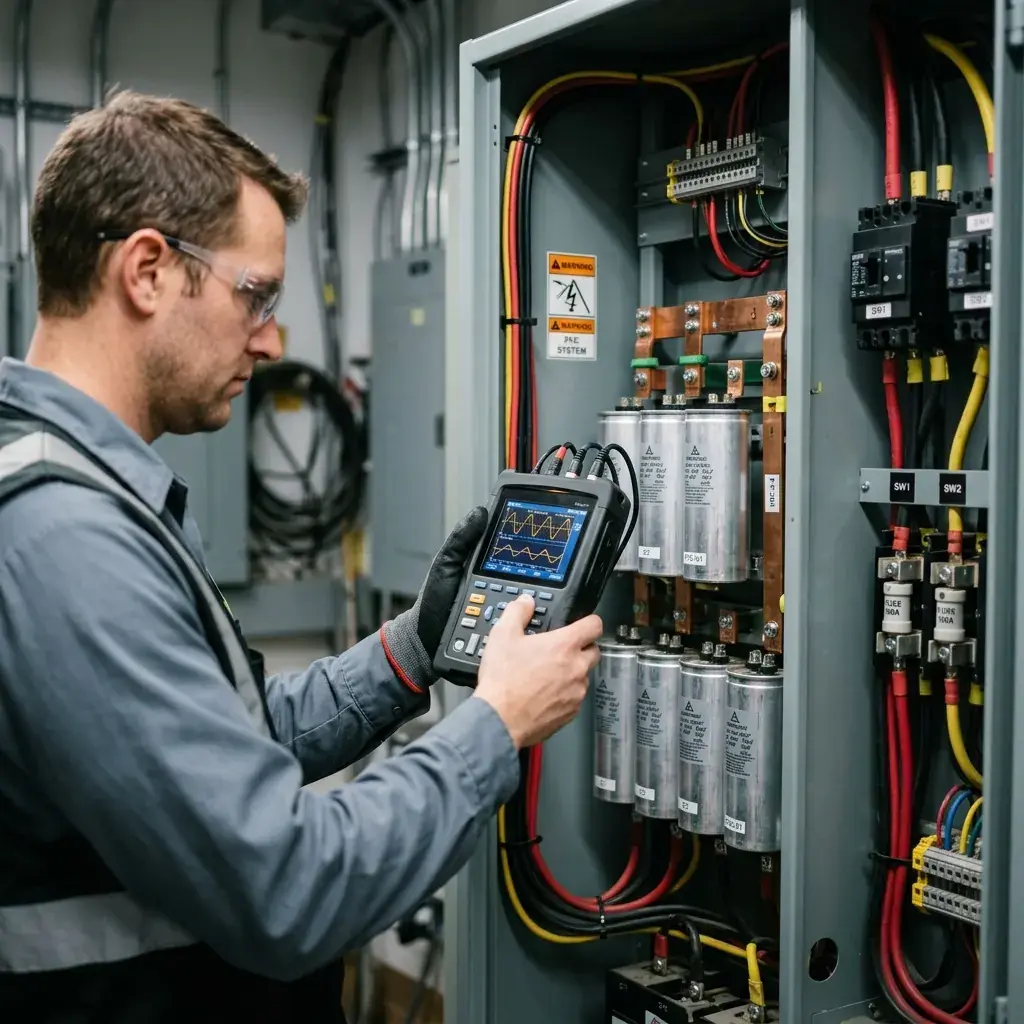 Diagnóstico de tablero eléctrico con equipo de medición – Mantenimiento Industrial Predictivo, Preventivo y Correctivo en Panamá