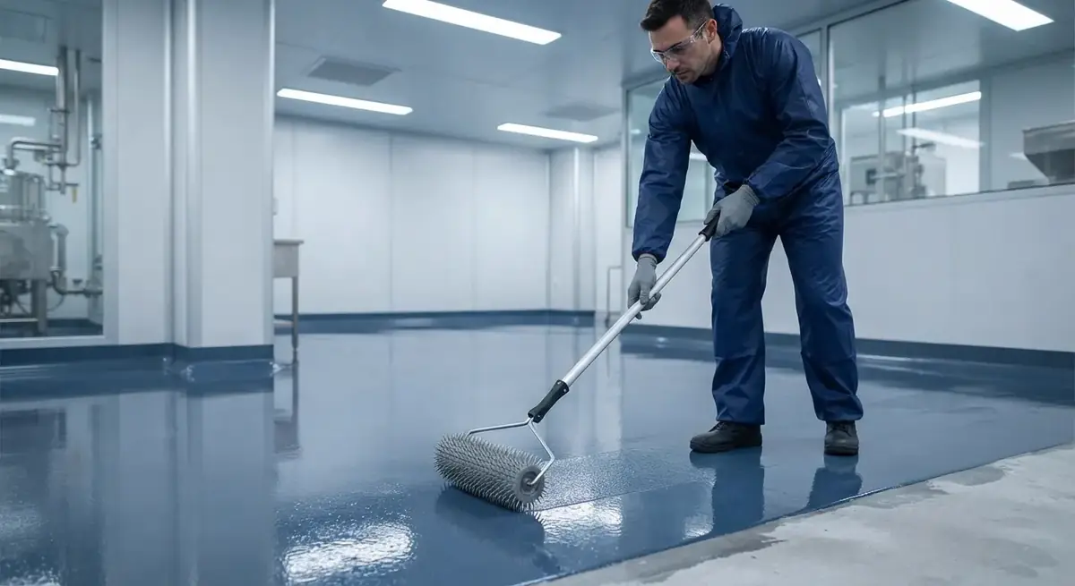 Acabado de piso epóxico autonivelante